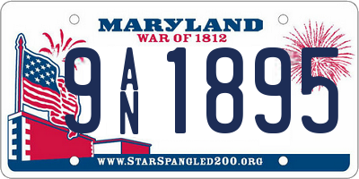 MD license plate 9AN1895