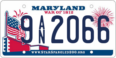 MD license plate 9AN2066