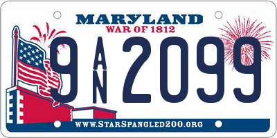 MD license plate 9AN2099