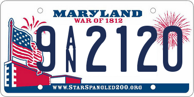 MD license plate 9AN2120