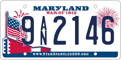 MD license plate 9AN2146