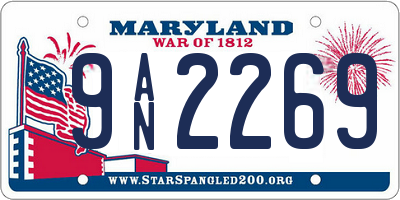 MD license plate 9AN2269