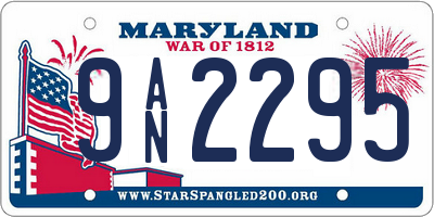 MD license plate 9AN2295