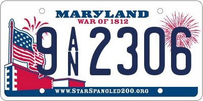 MD license plate 9AN2306