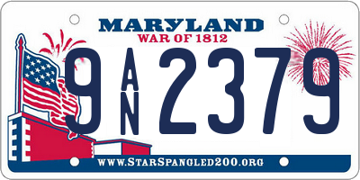 MD license plate 9AN2379