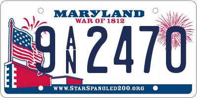 MD license plate 9AN2470
