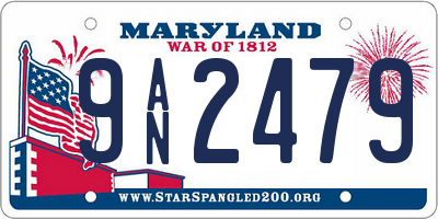 MD license plate 9AN2479