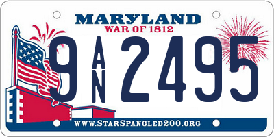 MD license plate 9AN2495