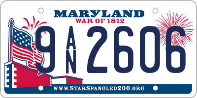 MD license plate 9AN2606