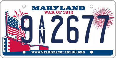 MD license plate 9AN2677