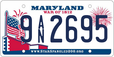 MD license plate 9AN2695