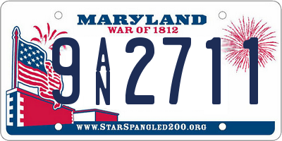 MD license plate 9AN2711