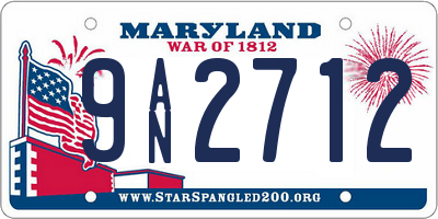 MD license plate 9AN2712