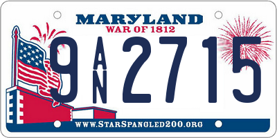 MD license plate 9AN2715