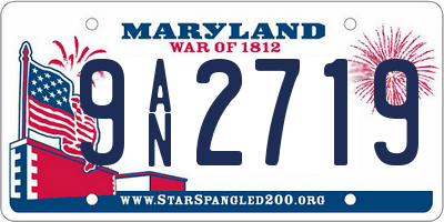 MD license plate 9AN2719