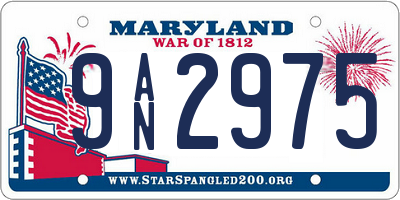 MD license plate 9AN2975