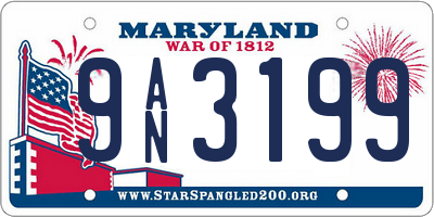 MD license plate 9AN3199