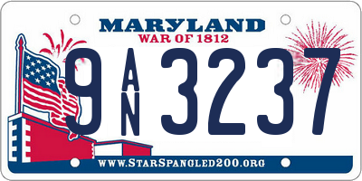 MD license plate 9AN3237