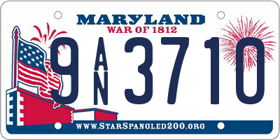 MD license plate 9AN3710