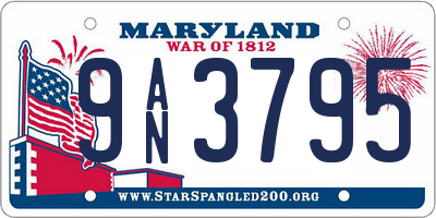 MD license plate 9AN3795