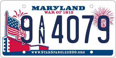 MD license plate 9AN4079