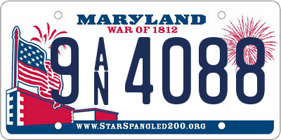 MD license plate 9AN4088