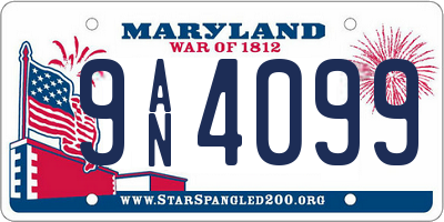 MD license plate 9AN4099