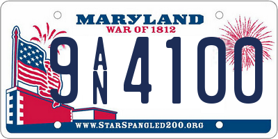MD license plate 9AN4100