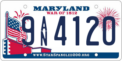 MD license plate 9AN4120
