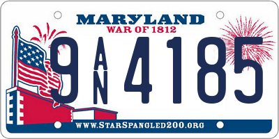 MD license plate 9AN4185