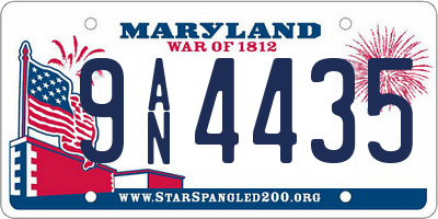 MD license plate 9AN4435
