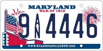 MD license plate 9AN4446