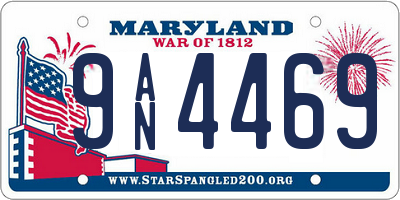 MD license plate 9AN4469