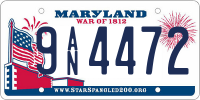 MD license plate 9AN4472