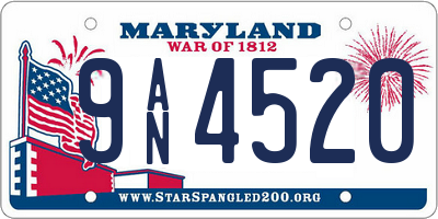 MD license plate 9AN4520