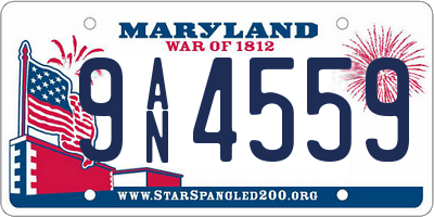 MD license plate 9AN4559