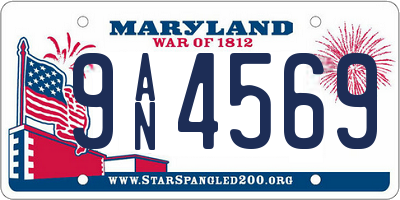 MD license plate 9AN4569