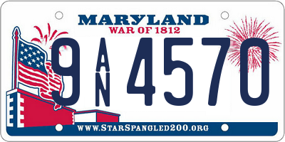 MD license plate 9AN4570