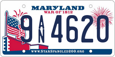 MD license plate 9AN4620