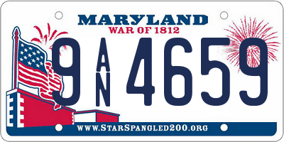 MD license plate 9AN4659
