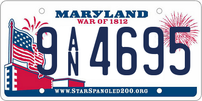 MD license plate 9AN4695