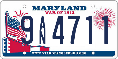 MD license plate 9AN4711