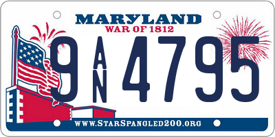 MD license plate 9AN4795