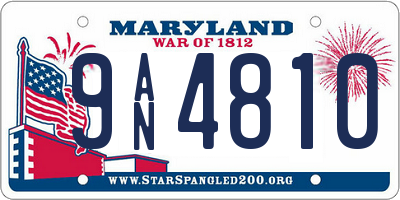MD license plate 9AN4810