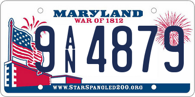 MD license plate 9AN4879
