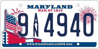 MD license plate 9AN4940