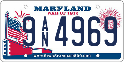 MD license plate 9AN4969