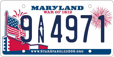 MD license plate 9AN4971