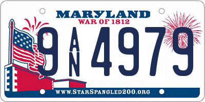 MD license plate 9AN4979