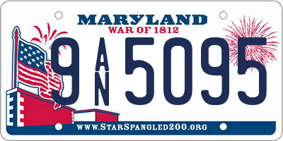 MD license plate 9AN5095